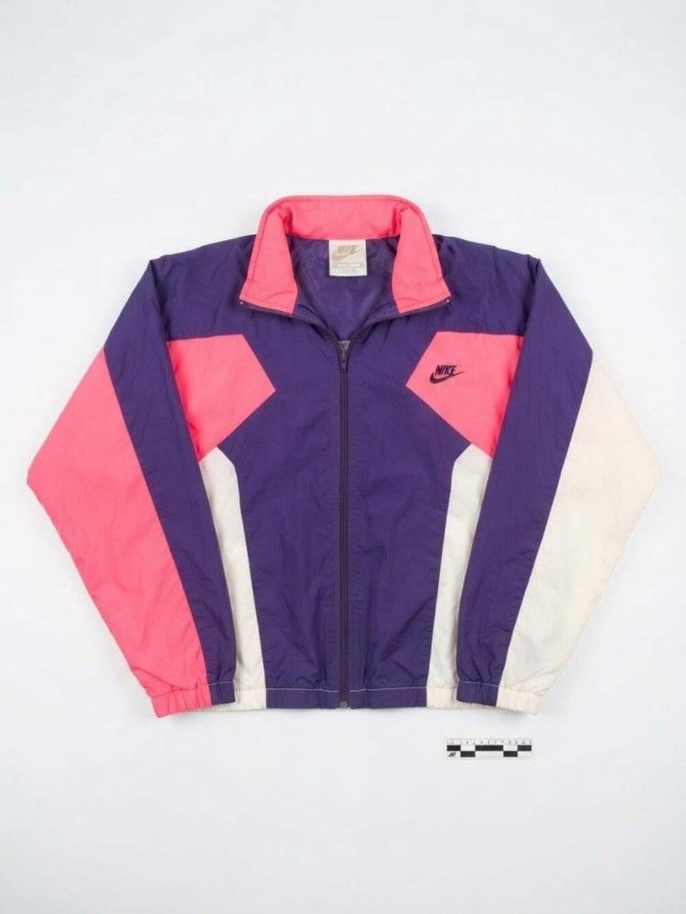 Vintage 90s Nike Windbreaker Jacket Mens Medium Purple Neon Pink Colorblock M